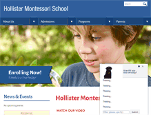 Tablet Screenshot of hollistermontessori.com